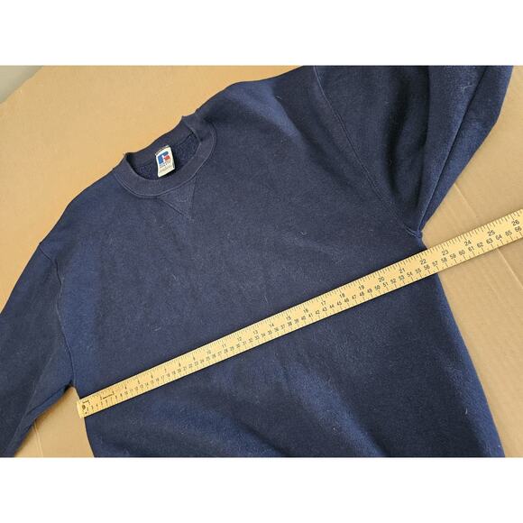 Vintage Russell Athletic Sweatshirt Large Blue Crew Neck Made in USA 90s - Picture 5 of 8